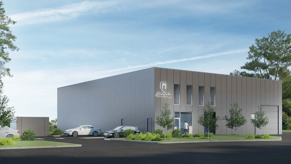 Structures Chartrand – Construction of a new steel structure manufacturing plant